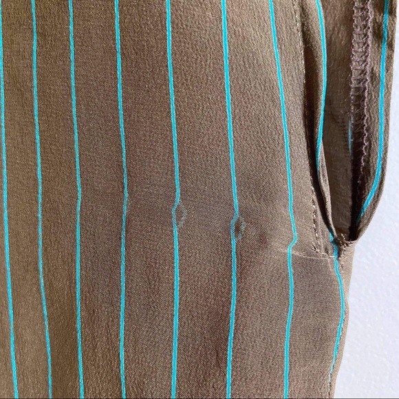 André 100% Silk Pinstripe Blouse - Picture 6 of 6
